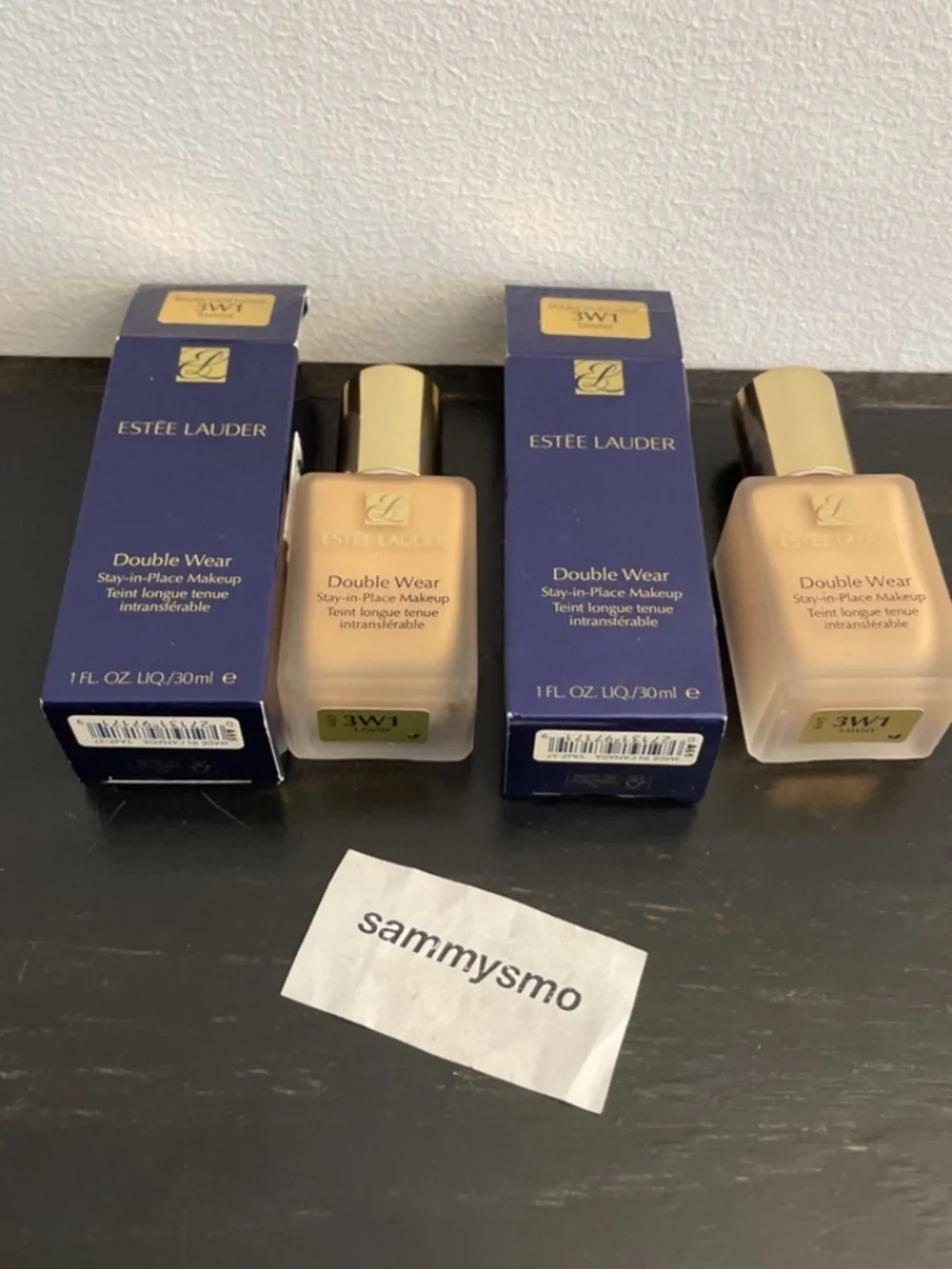 Estee Lauder Double Wear Stay-in-Place Makeup Foundation 3W1 Tawny Original x2
